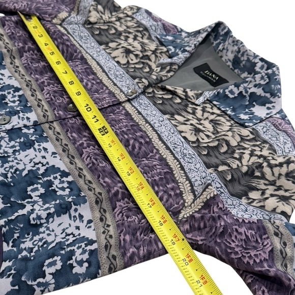 Vintage Dana Buchman Floral Long Sleeve 100% Silk Long Sleeve Blouse Size 2 - Picture 12 of 13